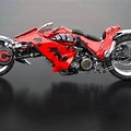 Futuristic Motorcycle Red Color