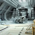 Futuristic Space Station Hanger