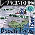 Geography Ancient China Doodle Notes