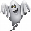Ghost On the Phone Clip Art Image