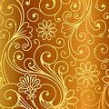 Gold Background with Designs HD
