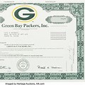 Green Bay Packers Stock Certificate