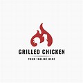 Grilled Chicken Food Stall Logo