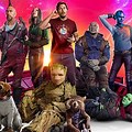 Guardians of the Galaxy 3 Cast Photo White Background