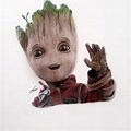 Guardians of the Galaxy Drawing Baby Groot