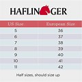 Haflinger Slippers Size Chart