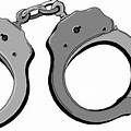Handcuffs and Police Badge Cartoon Image