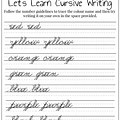 Handwriting Practice Cursive Writing