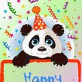 Happy Birthday Panda Background