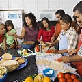 Hispanic Family Eating Dinner