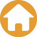 Home Icon Sticker PNG in Orange