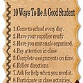 How to Be a Good Student