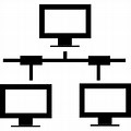 Icon Computer Network White Background