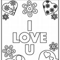 Iloveyou Coloring Pages