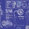 Iron Man Blueprint Desktop Wallpaper