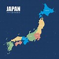Japan Map Color World