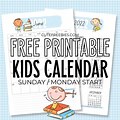 Kids Calendar Template 2022