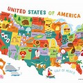 Kids USA Brightly Coured Map