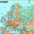 Large Map of Europe Cities
