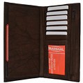 Leather Checkbook Wallet with Horizontal Credit Card Slots