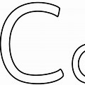 Letter C ClipArt Black and White