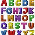 Letters of Alphabet A to Z with Background Design