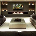 Living Room Feature Wall with Fireplace