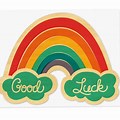 Lucky Wooden Sign Rainbow
