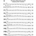 Major Scales Cello Chart