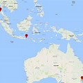 Map Showing Bali and Figi