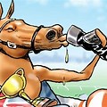Melbourne Cup Jockey Colours Cartoon