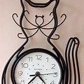 Metal Wire Cat Wall Clocks