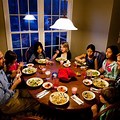Modern Family Eating Dinner