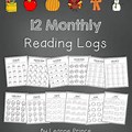 Monthly Reading Log for Kids