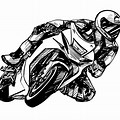 Motorcycle Front View Motion Drawing