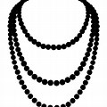 Necklace Silhouette Black and White