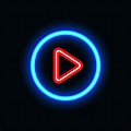 Neon Blue Music Player Icon