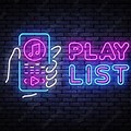 Neon Green Clean Playlist Logo