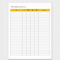 Office Equipment Inventory Template Excel