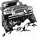 Offroad Jeep Clip Art Black and White