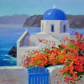 Oil Painting of Chora Greece