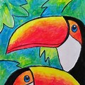Oil Pastel Drawing Easy Birds
