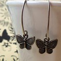 Old Avante Silver Butterfly Earrings