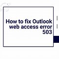 Outlook HTTP Error 503