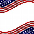 Patriotic American Flag Border