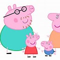 Peppa Pig Cartoon Family in Drawing
