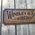 Personalized Outdoor Wood Shop Signs