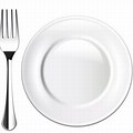 Plate with Fork and Knife Clip Art
