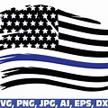 Police Thin Blue Line Flag SVG