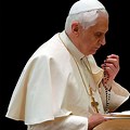 Pope Benedict XVI Praying Rosary